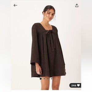 Choc Brown Corduroy Shift Dress